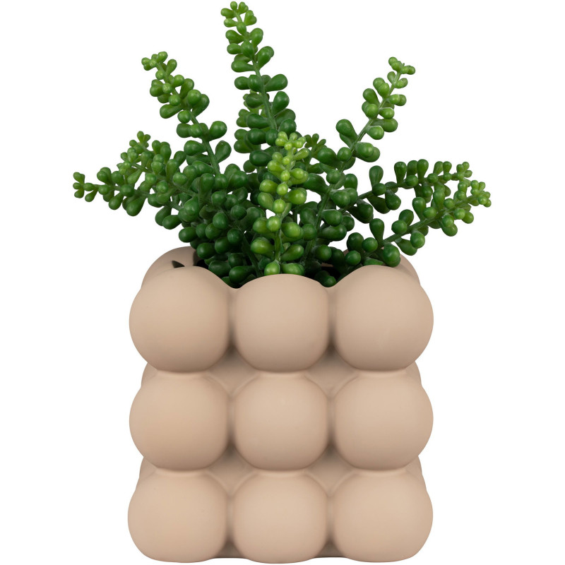 Cache pot moderne Boules Carré 13 cm Céramique Marron Nyborg - 4