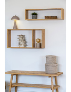 Grande Étagère murale Bambou Naturel Ember - 1 2