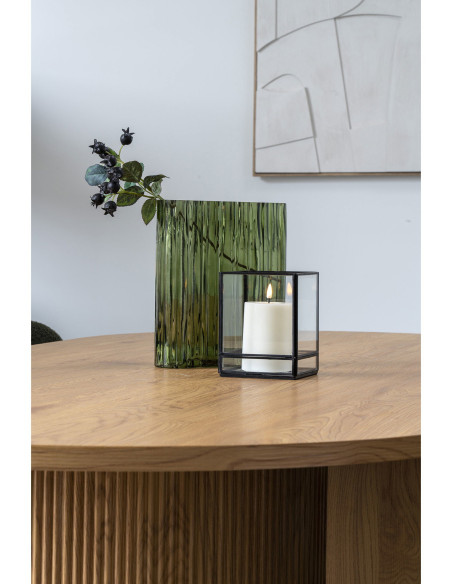 Vase moderne plat Irrégulier Hauteur 26 cm Verre Vert fumé Vejle - 2