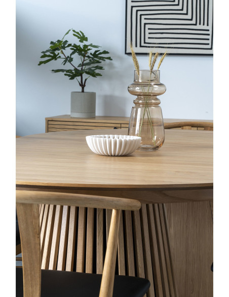 Vase design Rond Hauteur 31 cm Verre Marron fumé Ringe - 2