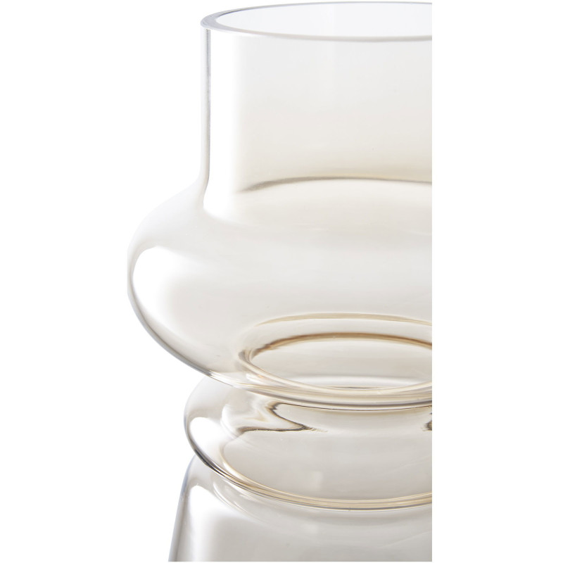 Vase design Rond Hauteur 31 cm Verre Marron fumé Ringe - 3