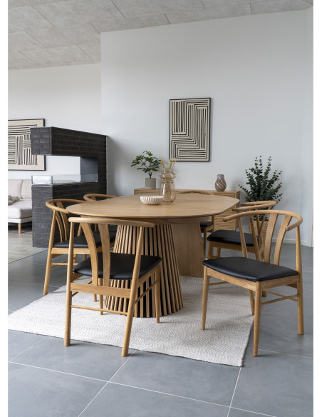 Vase design Rond Hauteur 31 cm Verre Marron fumé Ringe - 4