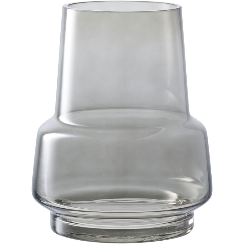 Vase moderne Rond Hauteur 19 cm Verre Gris fumé Odder - 1