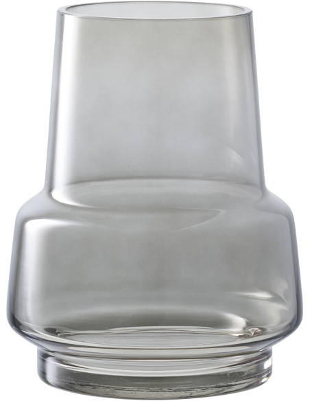 Vase moderne Rond Hauteur 19 cm Verre Gris fumé Odder - 1
