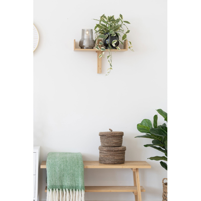 Vase moderne Rond Hauteur 19 cm Verre Gris fumé Odder - 2