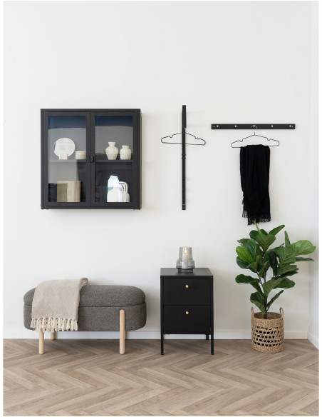 Vase moderne Rond Hauteur 19 cm Verre Gris fumé Odder - 4