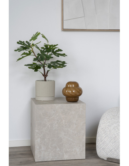 Vase original Rond Hauteur 17 cm Verre Marron Skive - 2