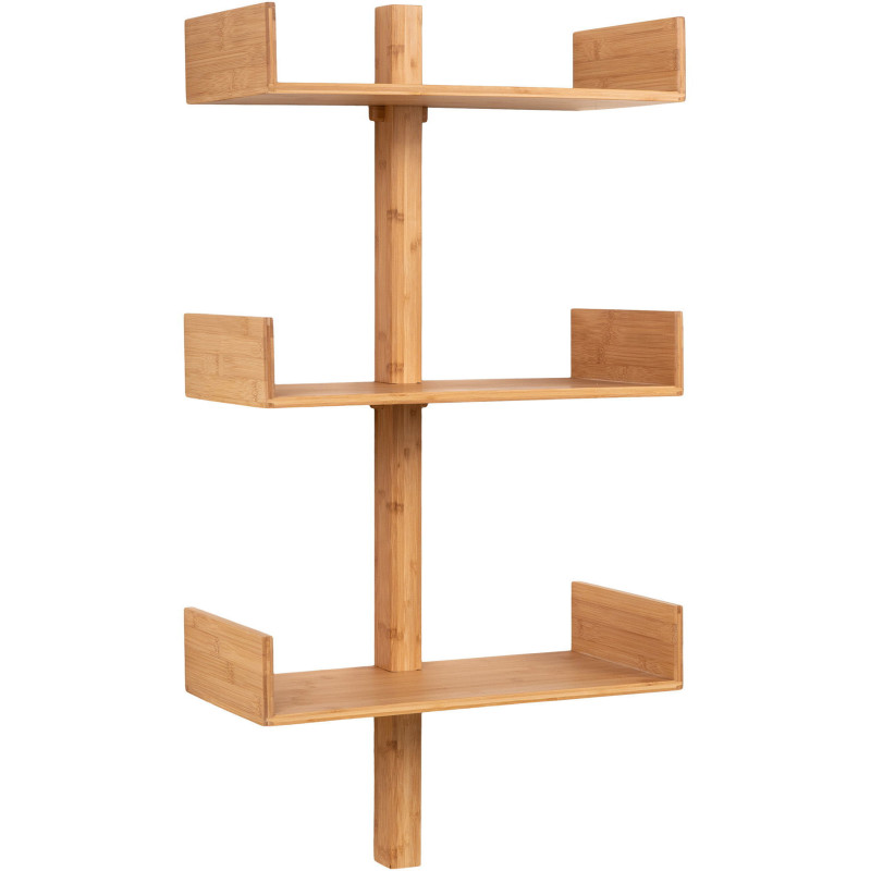 Étagère murale moderne 3 niveaux Bambou Naturel Villa - 4