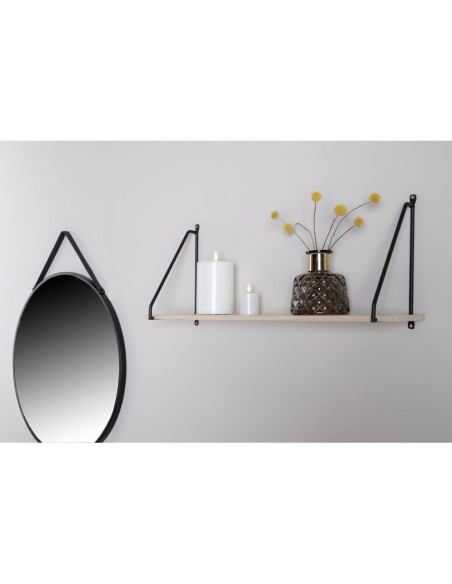 Étagère murale suspendue Bois Naturel Métal Noir Arnhem - 2