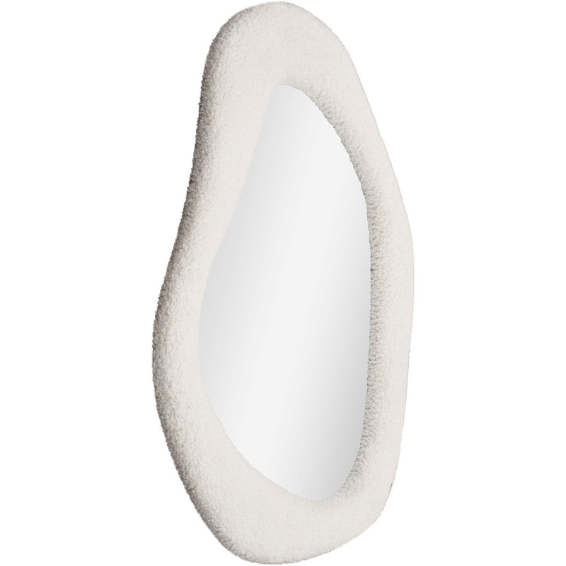 Miroir mural bouclette Organique 46x61 Tissu Blanc Bouclé Bosa - 3