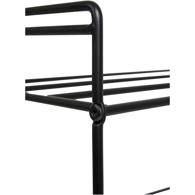 Étagère à chaussures moderne 3 niveaux Métal Noir Swansea - 4