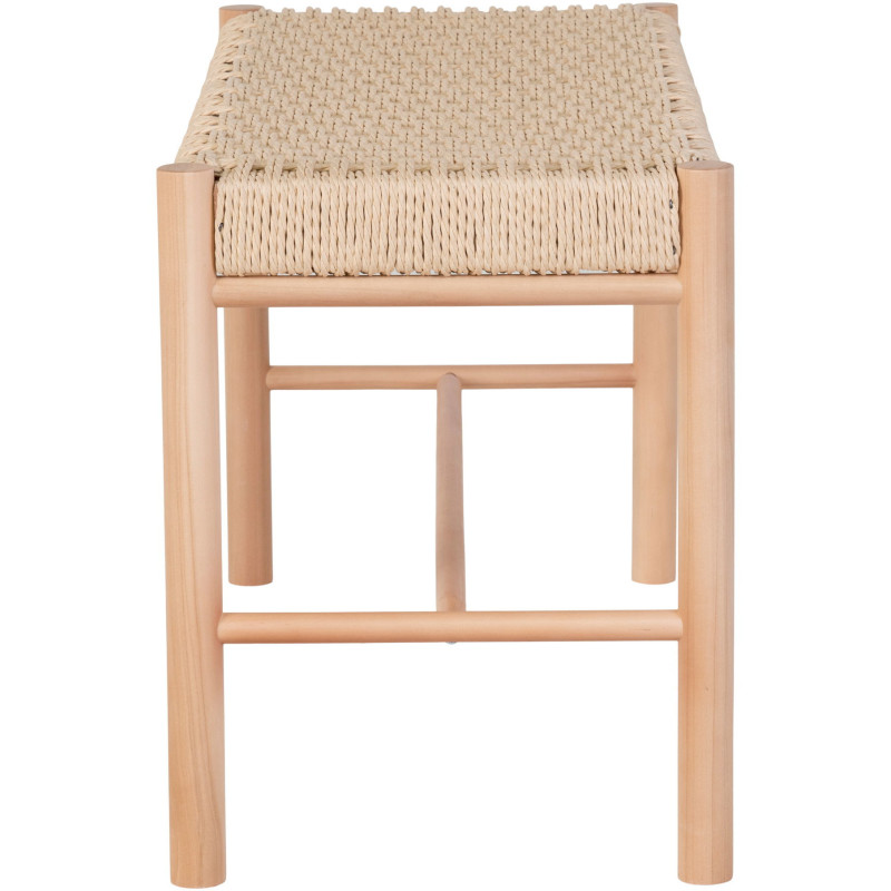 Banc d'entrée moderne 2 places Corde en papier tressé Bois de peuplier Naturel Abano - 4