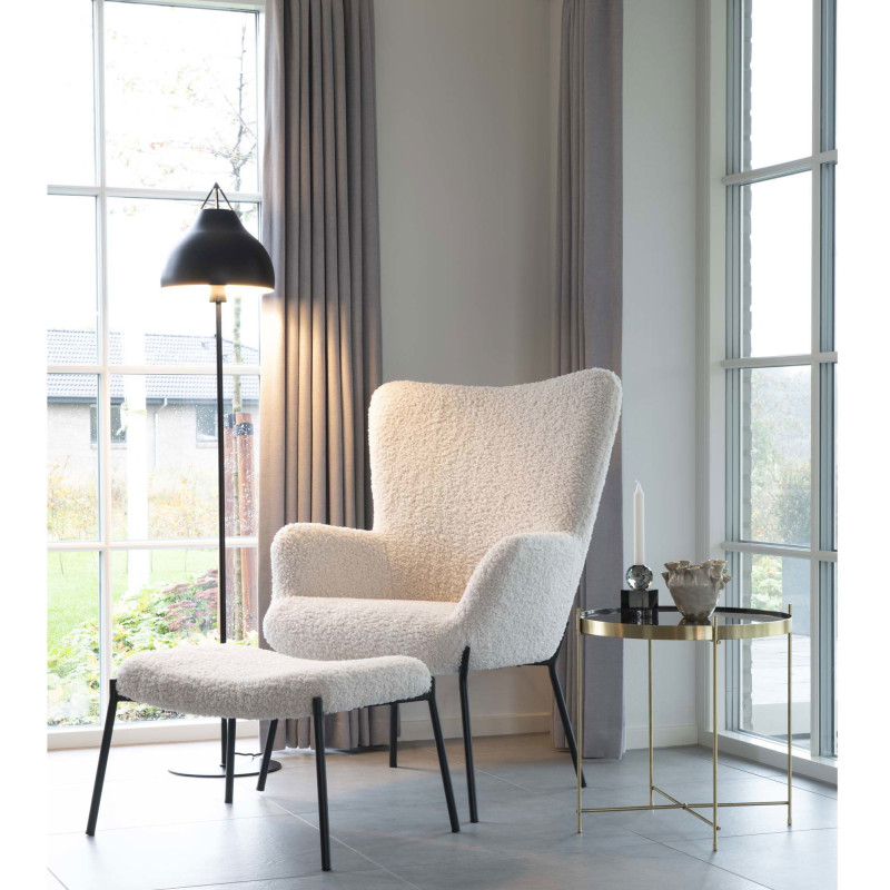 Table d'appoint moderne Ronde Métal Doré Effet laiton Verre Venezia - 5