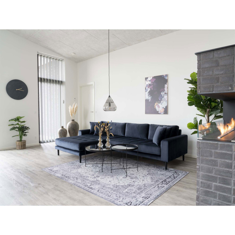 Table d'appoint moderne Ronde Métal Noir Verre Venezia - 9