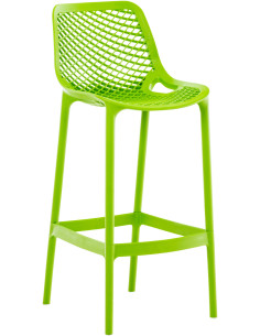 Tabouret de bar Avec dossier Stephen en Polypropylène Vert - 1