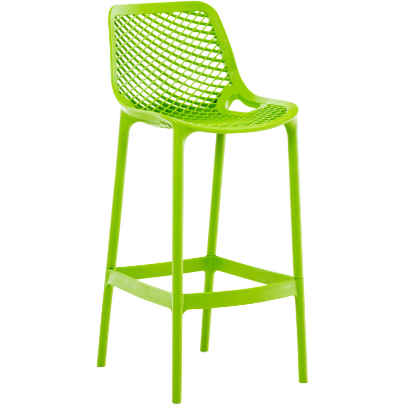Tabouret de bar Avec dossier Stephen en Polypropylène Vert - 1