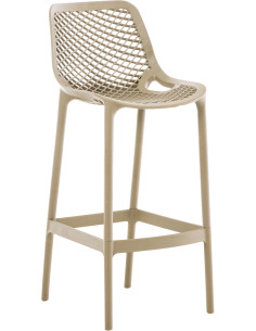 Tabouret de bar Avec dossier Stephen en Polypropylène Mastic - 1