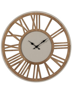 Horloge murale moderne Ronde 57 cm en Bois MDF Métal Naturel Escalona - 1