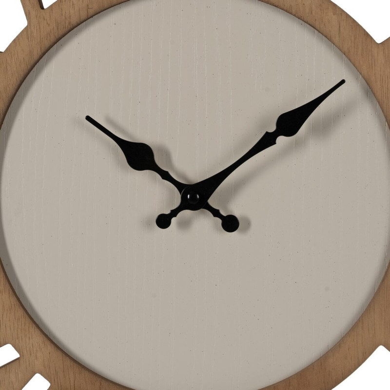 Horloge murale moderne Ronde 57 cm en Bois MDF Métal Naturel Escalona - 3