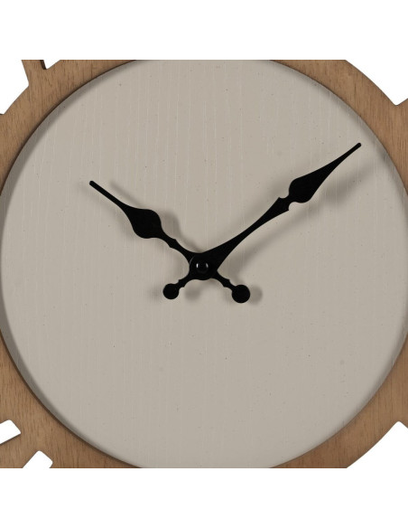 Horloge murale moderne Ronde 57 cm en Bois MDF Métal Naturel Escalona - 3