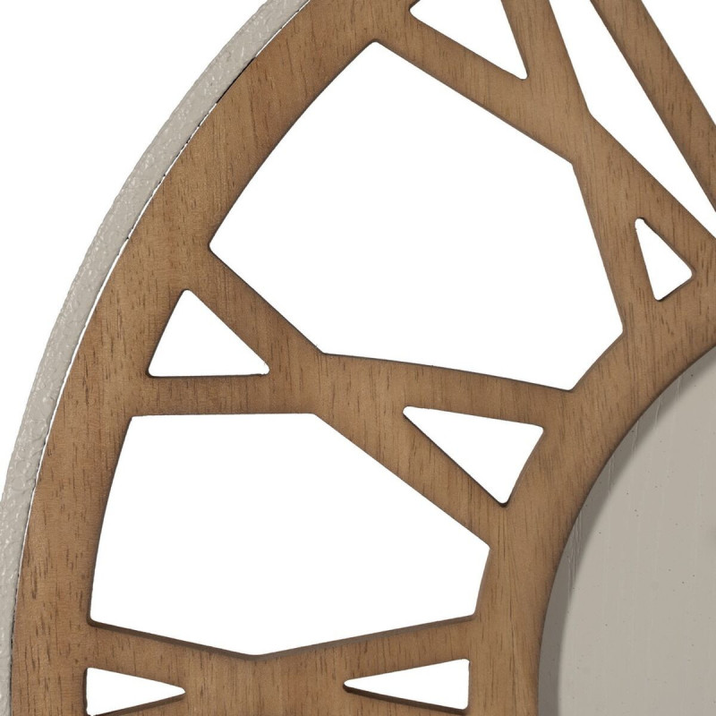 Horloge murale moderne Ronde 57 cm en Bois MDF Métal Naturel Escalona - 4