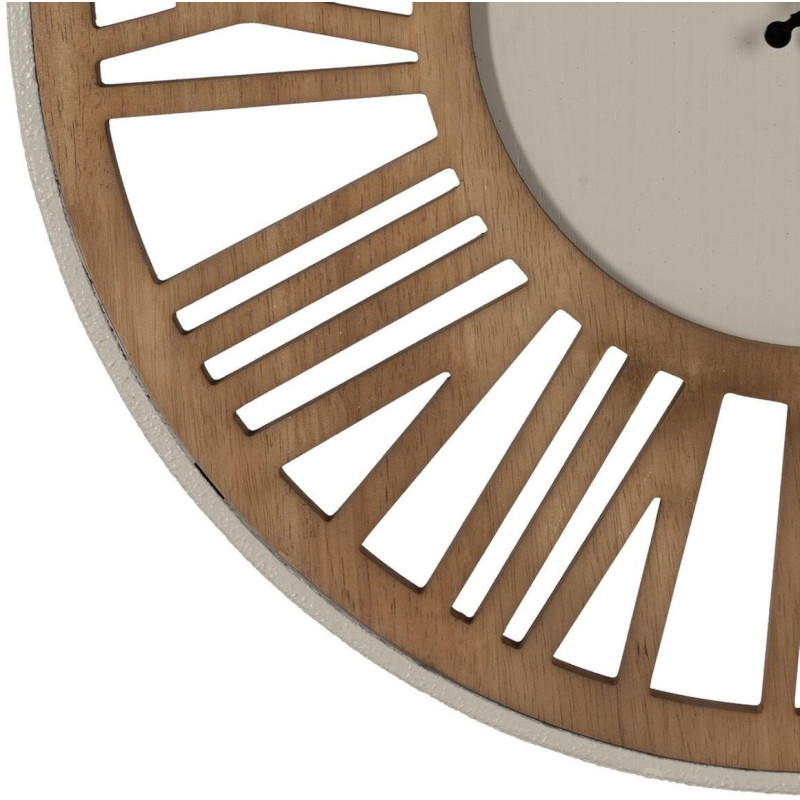 Horloge murale moderne Ronde 57 cm en Bois MDF Métal Naturel Escalona - 5
