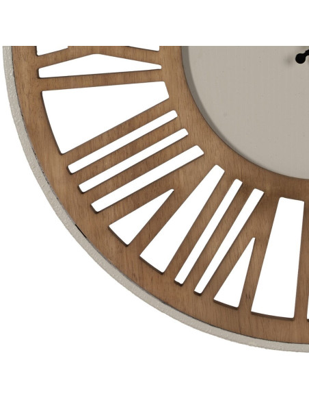 Horloge murale moderne Ronde 57 cm en Bois MDF Métal Naturel Escalona - 5