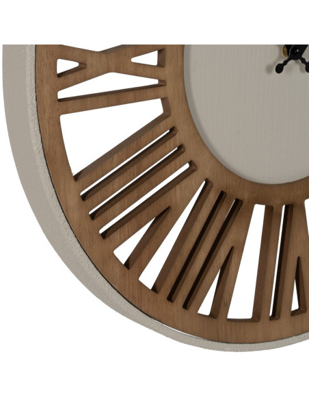 Horloge murale moderne Ronde 57 cm en Bois MDF Métal Naturel Escalona - 6