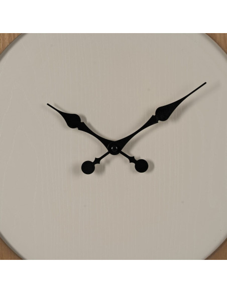 Grande Horloge murale moderne Ronde 68 cm en Bois MDF Métal Naturel Escalona - 3