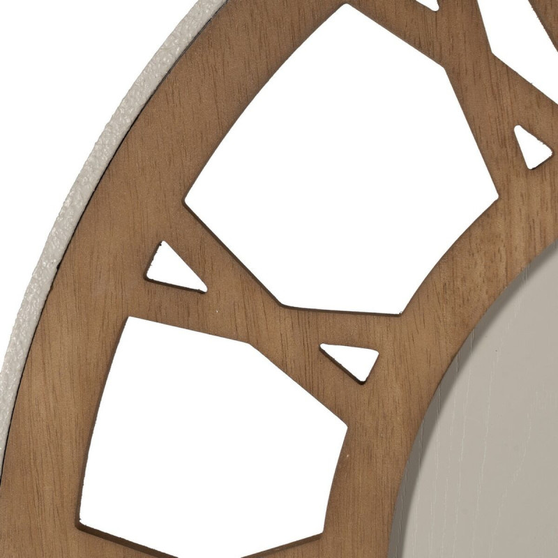 Grande Horloge murale moderne Ronde 68 cm en Bois MDF Métal Naturel Escalona - 4