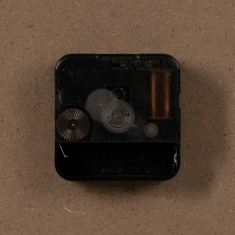 Horloge murale moderne Ronde 60 cm en Métal Bois MDF Noir Doré Alquezar - 8