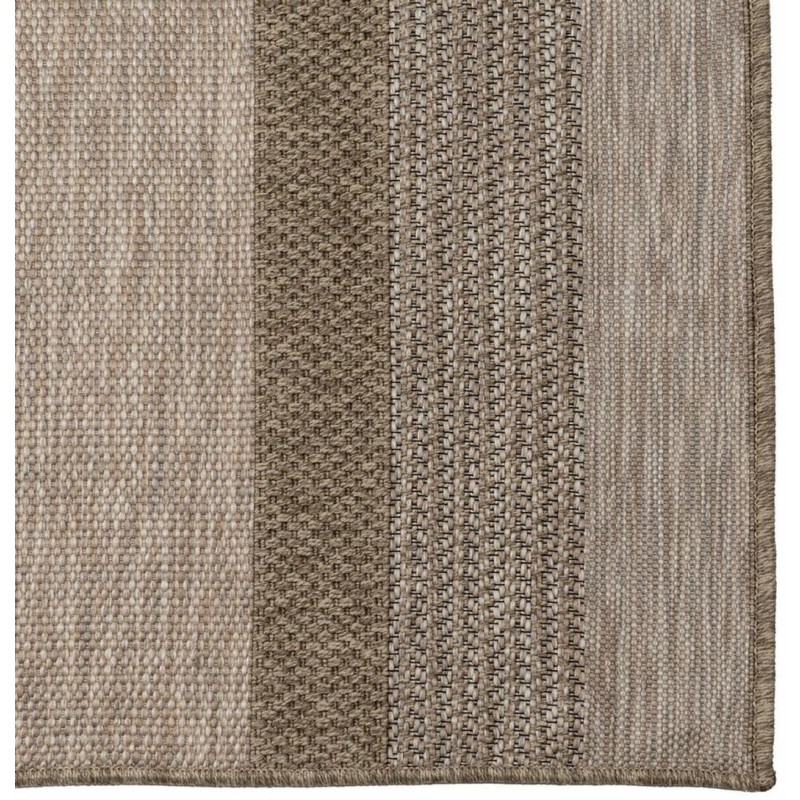 Grand Tapis de jardin moderne Rectangulaire 240x330 en Polypropylène Marron Motif rayures Mota - 4