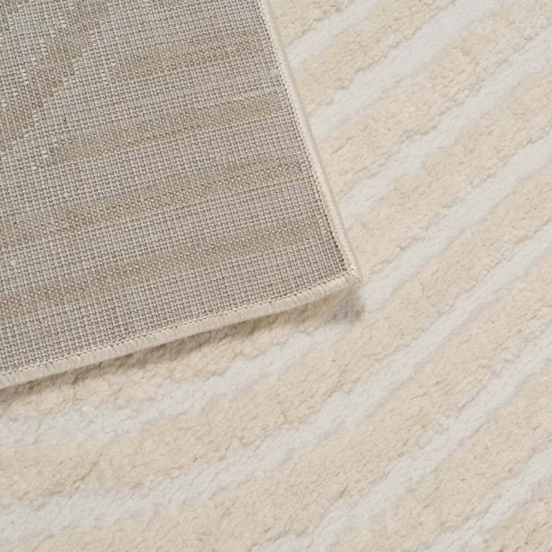 Tapis Moderne 3D Tissé 160x230 Cm – Beige – Grande Qualité