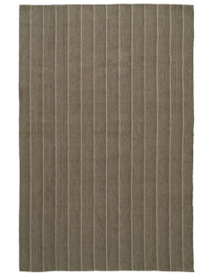 Grand Tapis moderne Rectangulaire 160x240 en Jute Naturel Coton Vert Tressé Motif lignes Arenas - 1