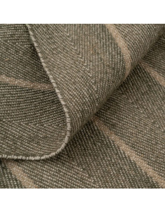 Grand Tapis moderne Rectangulaire 160x240 en Jute Naturel Coton Vert Tressé Motif lignes Arenas - 2