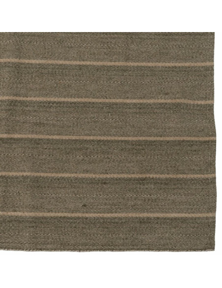 Grand Tapis moderne Rectangulaire 160x240 en Jute Naturel Coton Vert Tressé Motif lignes Arenas - 3