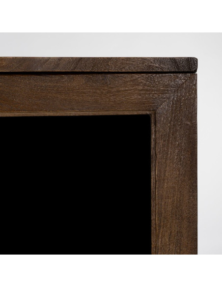 Buffet Vitrine moderne Haut 2 portes en Bois de manguier Marron Verre Transparent Carabana - 8