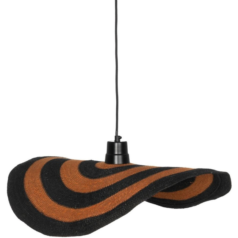 Suspension bohème chic 60 cm en Fibre naturelle Orange Noir Higuera - 1