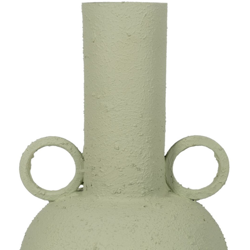 Grand Vase moderne 2 anses Amphore Hauteur 53 cm en Métal Vert Sauge Falces - 4