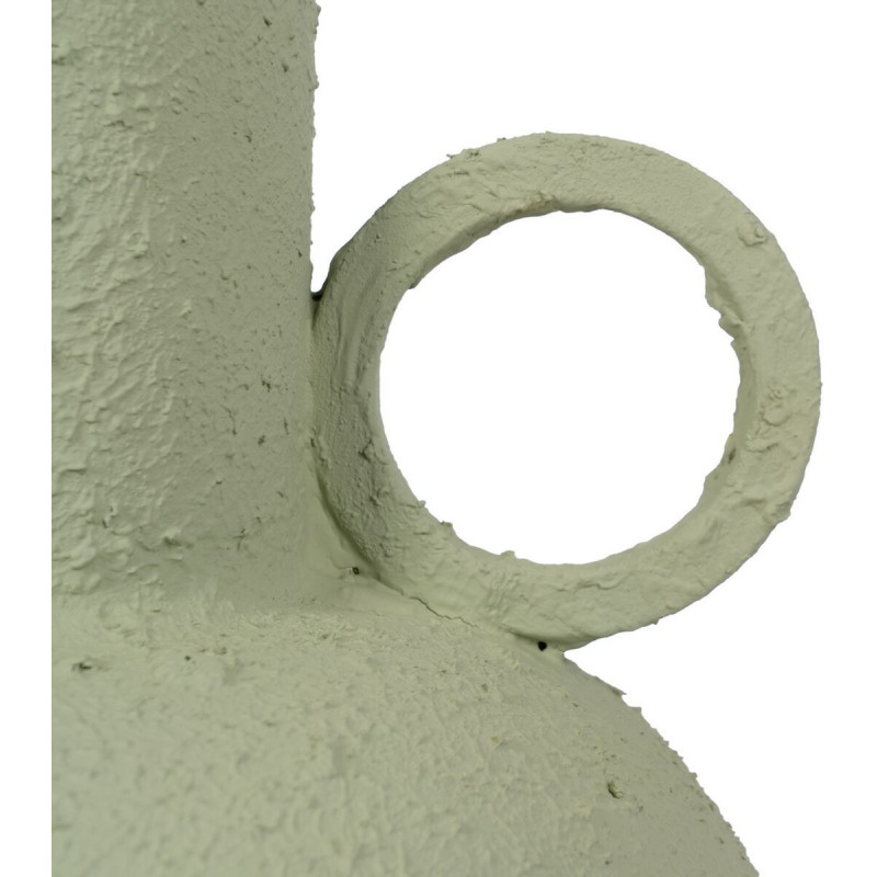 Grand Vase moderne 2 anses Amphore Hauteur 53 cm en Métal Vert Sauge Falces - 5