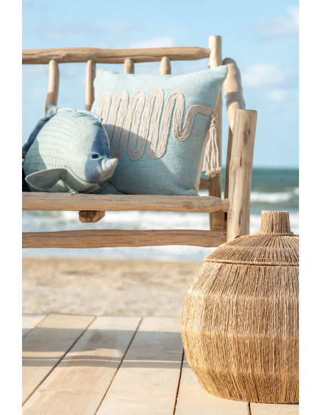 Panier de rangement Boule avec couvercle Dantya en Jute Naturel Métal (Lot de 2) - 2