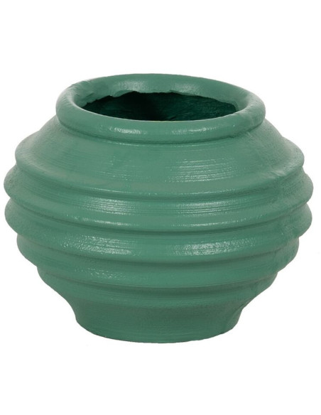 Cache-pot extérieur moderne Rond 40 cm en Résine de magnésium Turquoise Alpujarra - 1