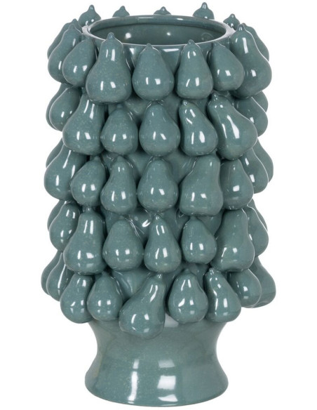 Vase original Poires Rond Hauteur 40 cm en Céramique Bleu Peras - 1
