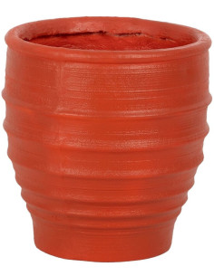 Grand Cache-pot extérieur moderne Rond 49 cm en Résine de magnésium Terracotta Lesaka - 2