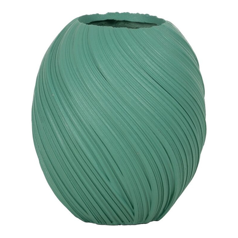 Vase de jardin moderne Rond Hauteur 51 cm en Résine de magnésium Turquoise Aldea - 1