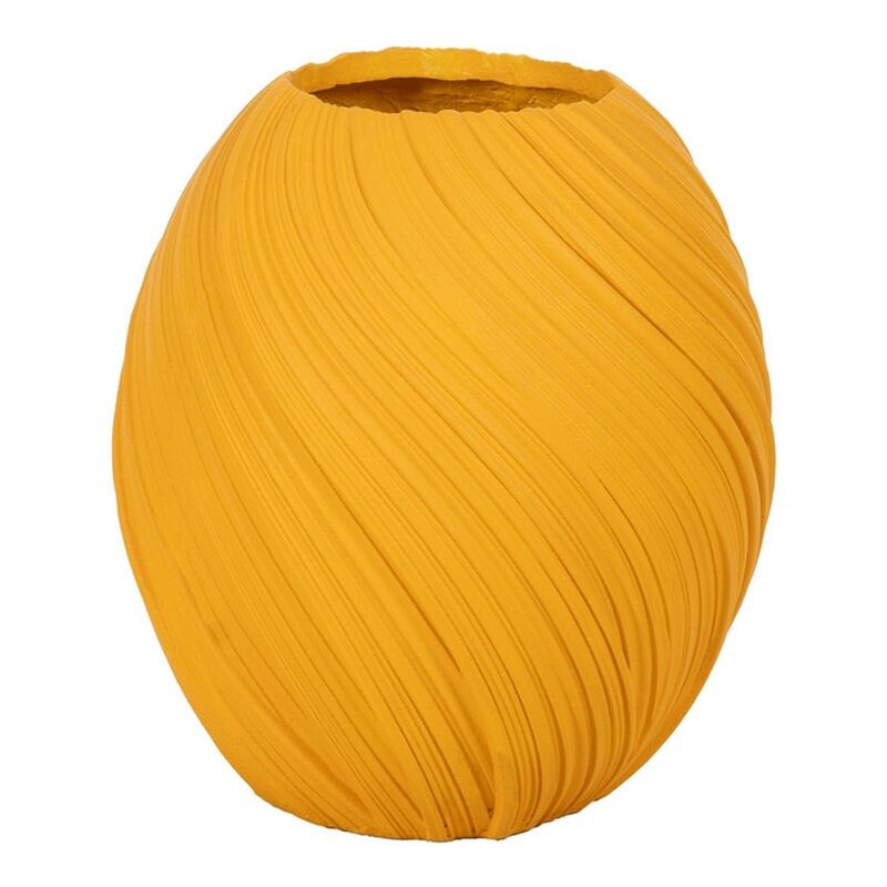 Vase de jardin moderne Rond Hauteur 51 cm en Résine de magnésium Jaune Aldea - 1