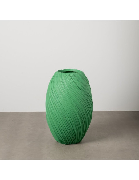 Grand Vase de jardin moderne Rond Hauteur 76 cm en Résine de magnésium Vert Aldea - 2