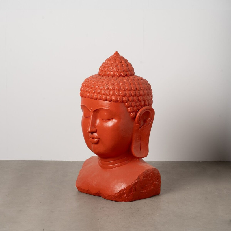 Grande Statue de jardin Tête de Bouddha Hauteur 108 cm en Résine de magnésium Terracotta Alange - 3