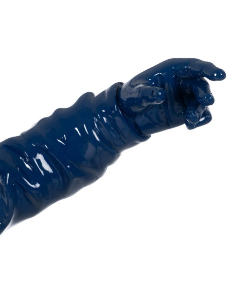 Grande Statue déco street art Lanceur de fleurs Hauteur 66 cm en Résine Bleu Rose Jaune Newart - 4