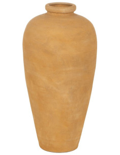 Grand Vase moderne Jarre Hauteur 60 cm en Céramique Jaune vanille Jubal - 1
